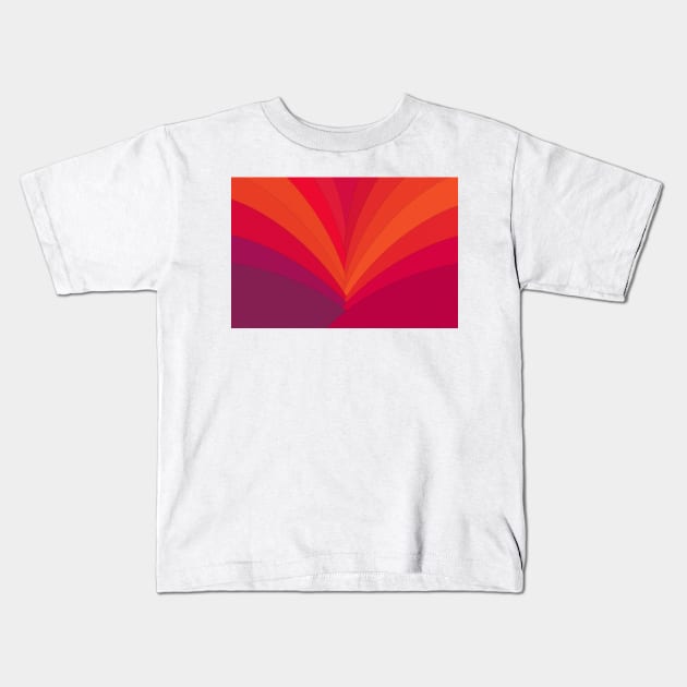 Palm tree, abstraction in hot orange peel and fuchsia colors Kids T-Shirt by KINKDesign